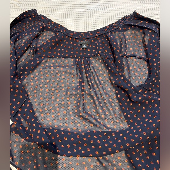 SALE!!!!Ann Taylor Blue Chiffon Blouse - Picture 13 of 13